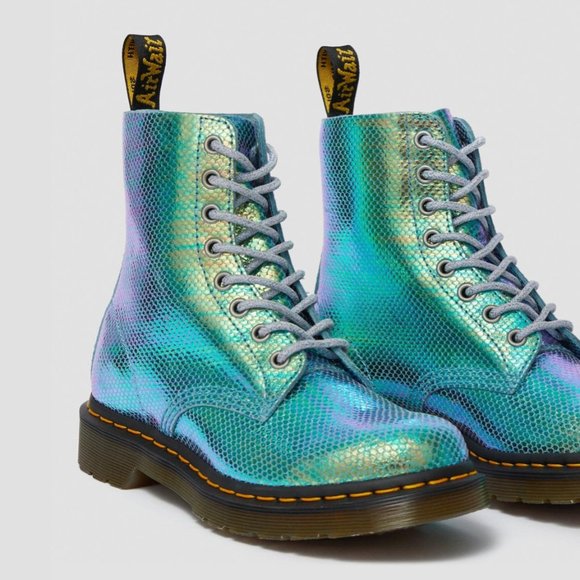 Dr. Martens Shoes - RARE Dr. Martens 1460 Pascal Iridescent Mermaid Boots | US 9
